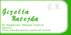 gizella matejka business card